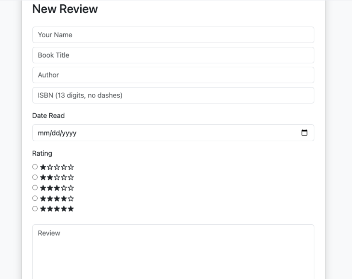book review app image