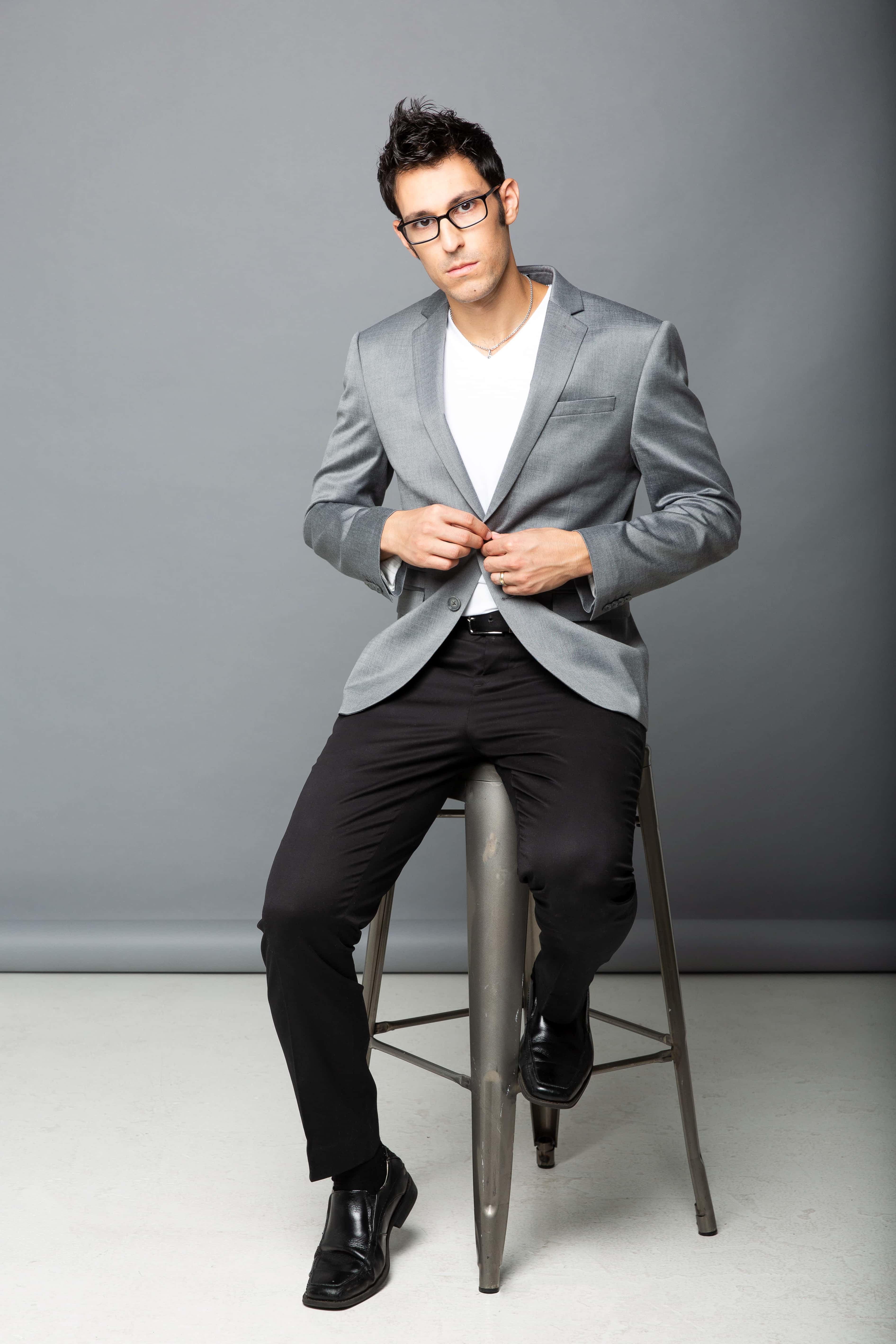 image of david shaheen sitting on chair